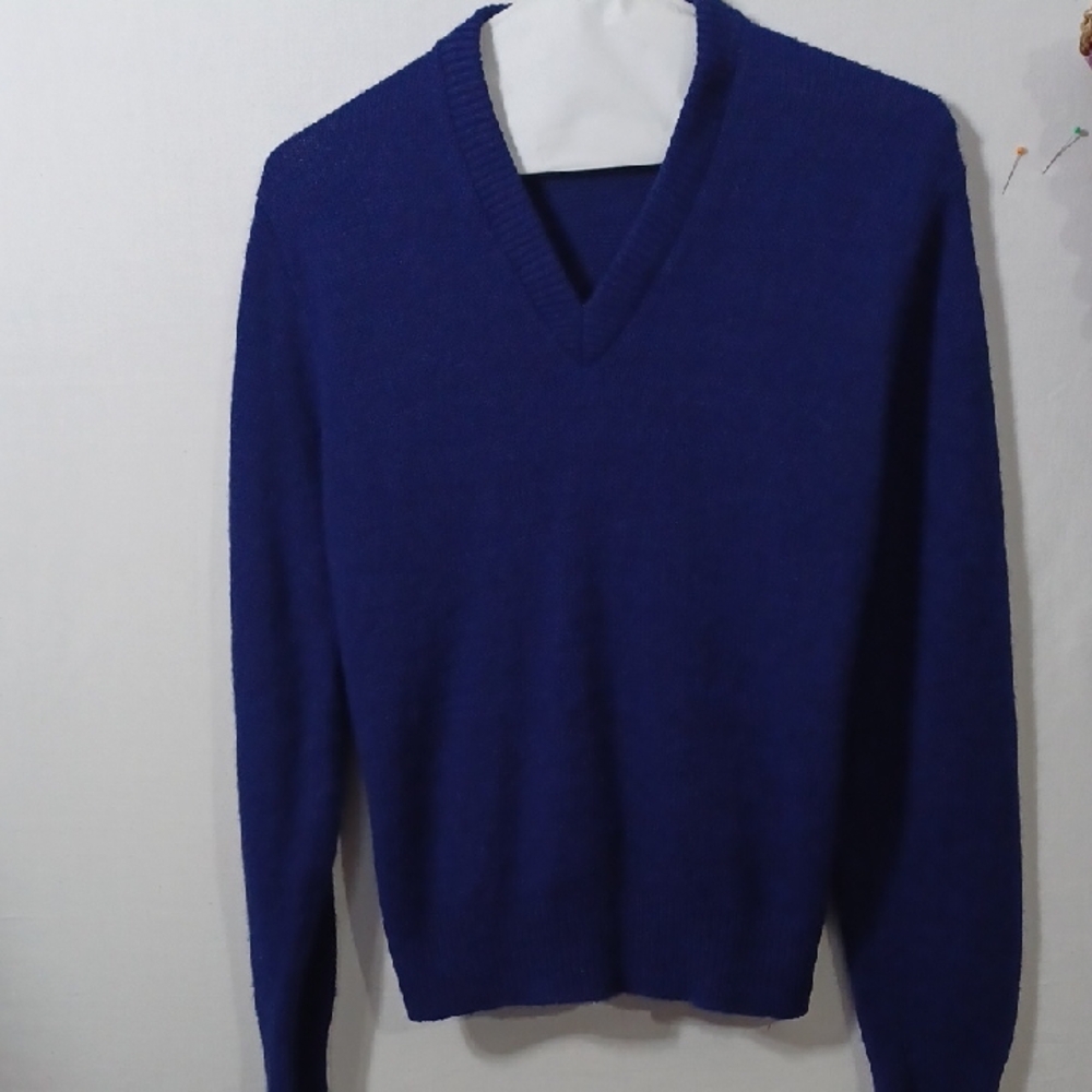 Sears Women's Deep Blue V-Neck Sweater